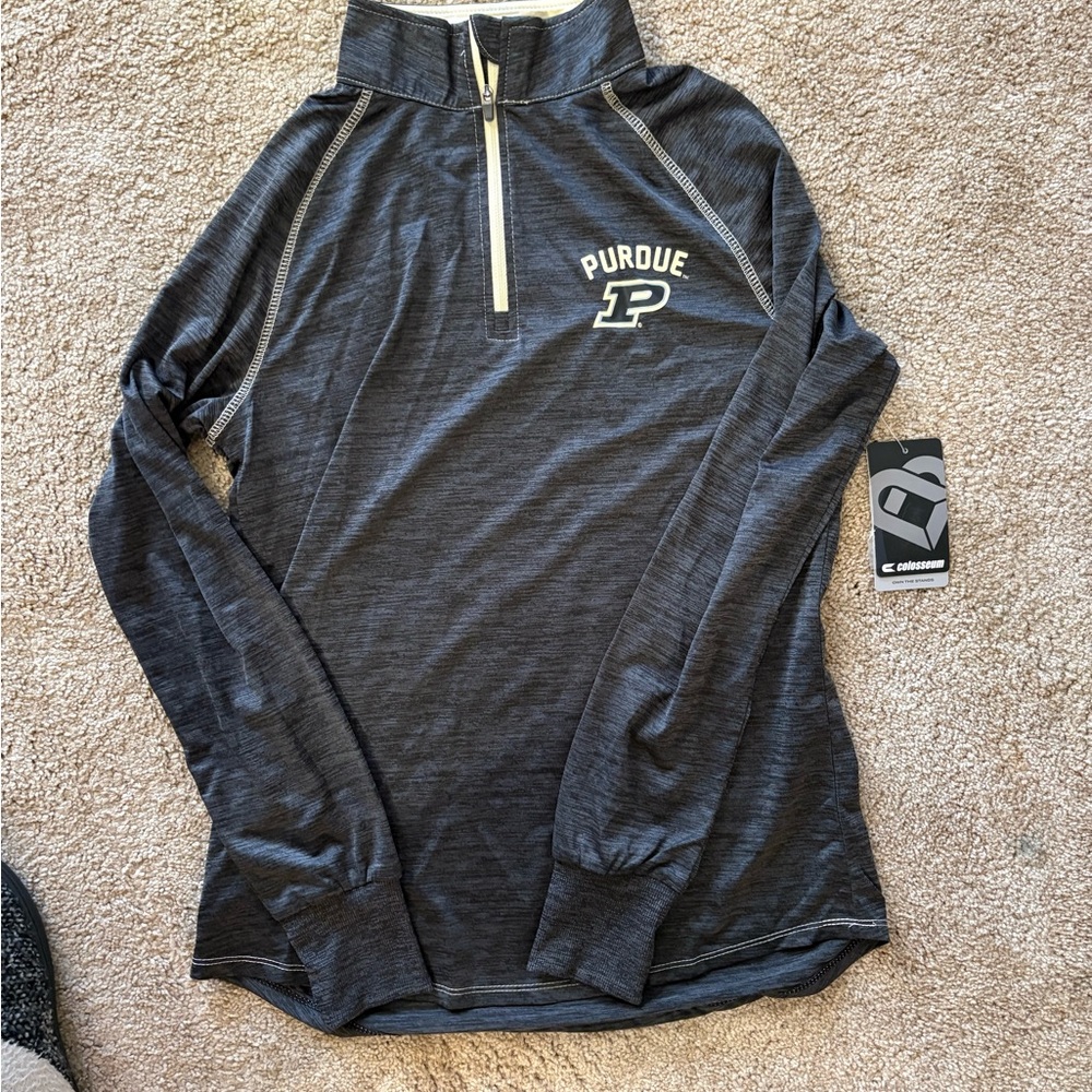 Colosseum Women's Black and Cream Pullover